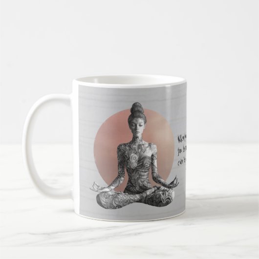 Reiki Master Lotus Pose Kaffeetasse (Links)