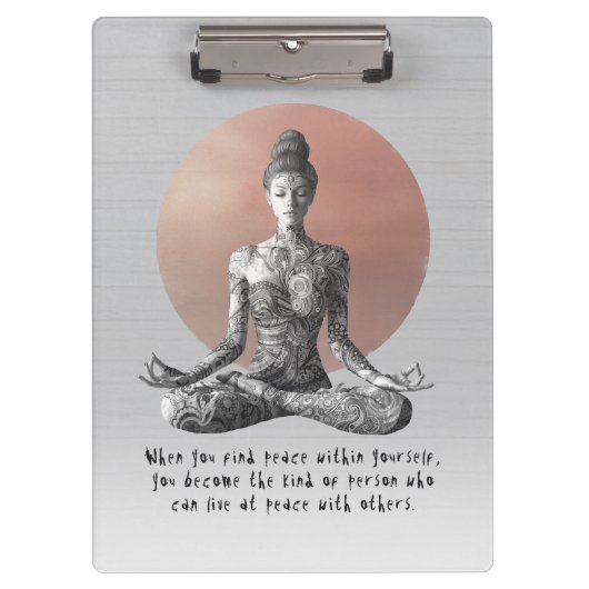 Reiki Master Lotus Pose Klemmbrett (Vorderseite)