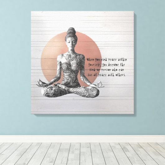 Reiki Master Lotus Pose Leinwanddruck (Insitu (Holzboden))