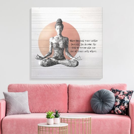 Reiki Master Lotus Pose Leinwanddruck (Insitu (Wohnzimmer))