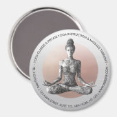 Reiki Master Lotus Pose Magnet (Vorderseite/Rückseite)