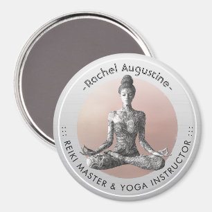Reiki Master Lotus Pose Magnet