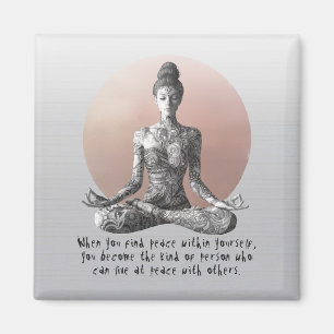 Reiki Master Lotus Pose Magnet