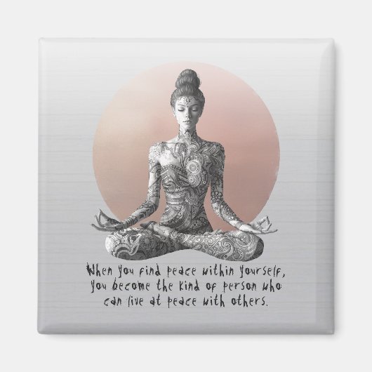 Reiki Master Lotus Pose Magnet (Vorne)