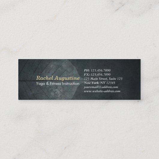 Reiki Master Lotus Pose Mini Visitenkarte (Rückseite)