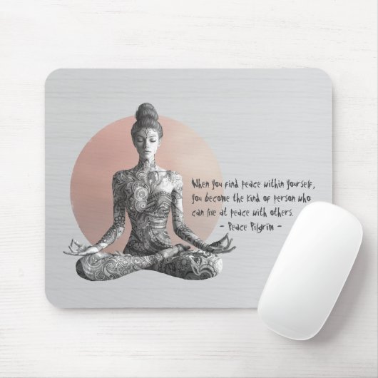 Reiki Master Lotus Pose Mousepad (Mit Mouse)