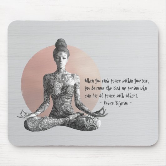 Reiki Master Lotus Pose Mousepad (Vorne)