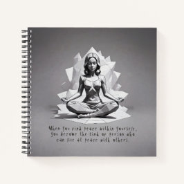 Reiki Master Lotus Pose Notizblock