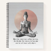 Reiki Master Lotus Pose Notizblock (Vorderseite)