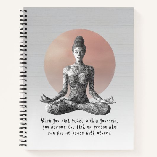 Reiki Master Lotus Pose Notizblock (Vorderseite)