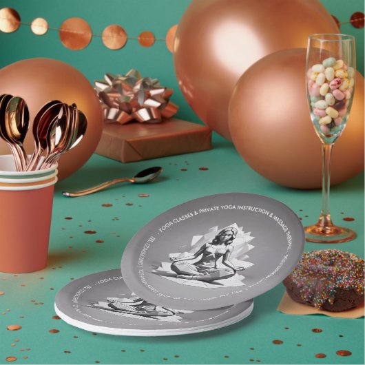 Reiki Master Lotus Pose Pappteller (Multi)