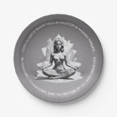 Reiki Master Lotus Pose Pappteller (Vorderseite)