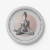 Reiki Master Lotus Pose Pappteller (Vorderseite)