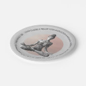 Reiki Master Lotus Pose Pappteller (Schrägansicht)