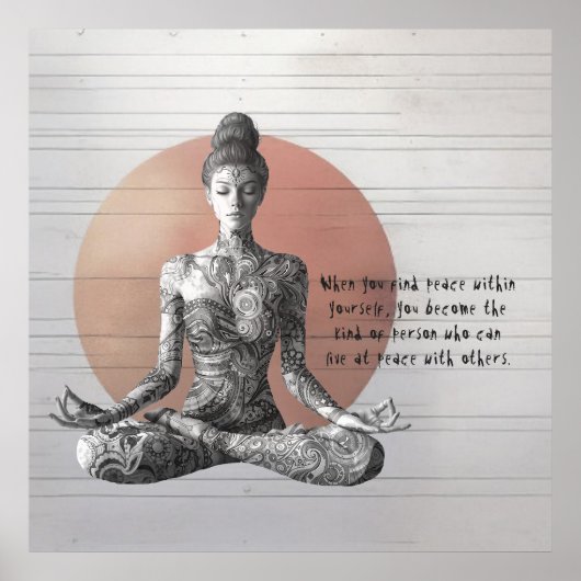 Reiki Master Lotus Pose Poster (Vorne)