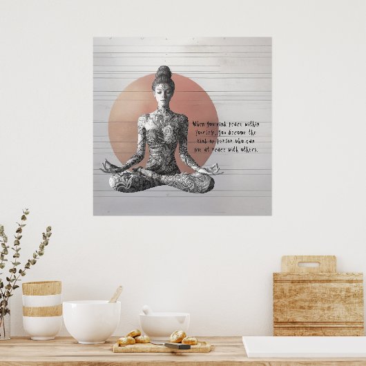 Reiki Master Lotus Pose Poster (Küche)