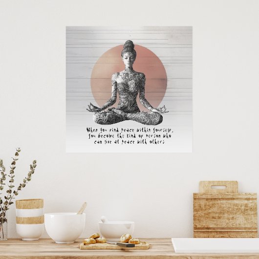 Reiki Master Lotus Pose Poster (Küche)