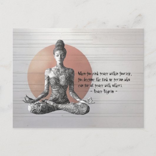 Reiki Master Lotus Pose Postkarte (Vorderseite)