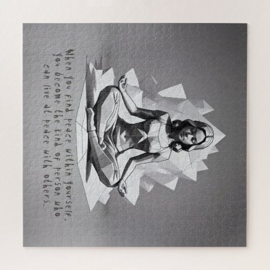 Reiki Master Lotus Pose Puzzle (Horizontal)