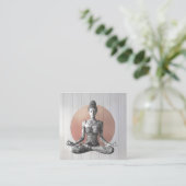 Reiki Master Lotus Pose Quadratische Visitenkarte (Stehend Vorderseite)