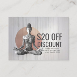 Reiki Master Lotus Pose Rabattkarte