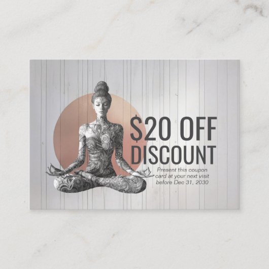 Reiki Master Lotus Pose Rabattkarte (Vorderseite)