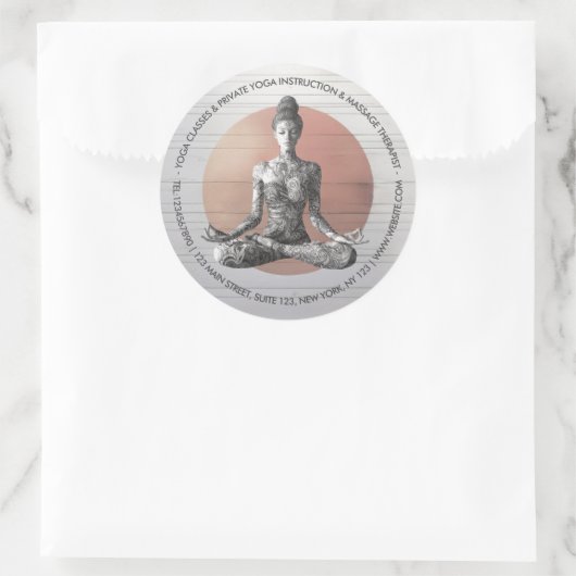 Reiki Master Lotus Pose Runder Aufkleber (Tasche)