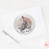 Reiki Master Lotus Pose Runder Aufkleber (Umschlag)