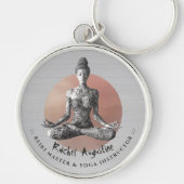 Reiki Master Lotus Pose Schlüsselanhänger (Vorne)