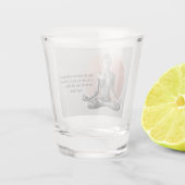 Reiki Master Lotus Pose Schnapsglas (Rückseite)