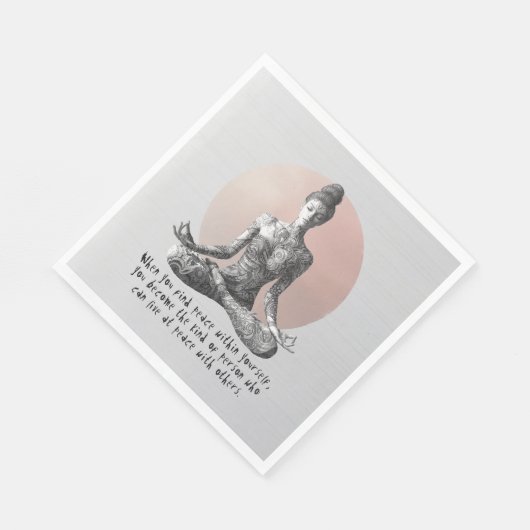 Reiki Master Lotus Pose Serviette (Ecke)