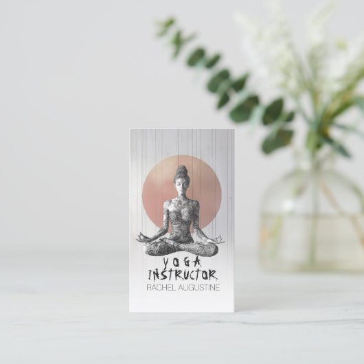 Reiki Master Lotus Pose Terminkarte (Stehend Vorderseite)