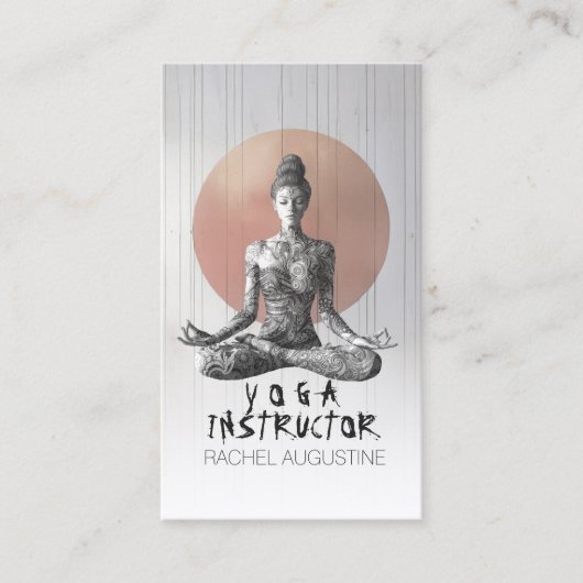 Reiki Master Lotus Pose Terminkarte (Vorderseite)