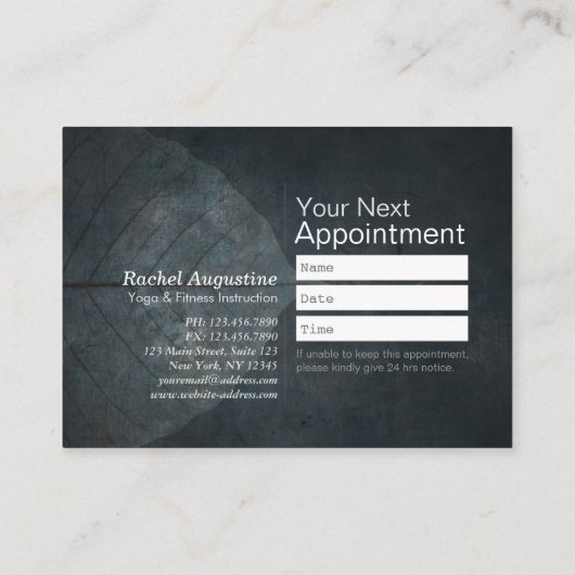 Reiki Master Lotus Pose Terminkarte (Rückseite)