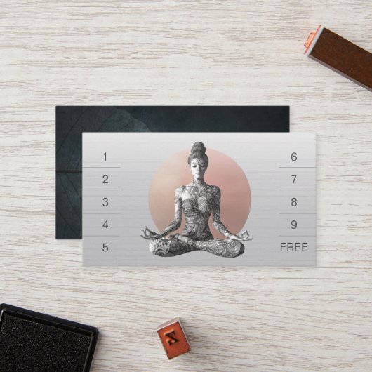 Reiki Master Lotus Pose Treuekarte (Vorderseite/Rückseite Beispiel)