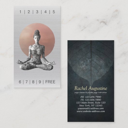 Reiki Master Lotus Pose Treuekarte (Vorne/Hinten)