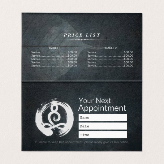 Reiki Master Lotus Pose Visitenkarten (Innenseite Aufgefaltet)