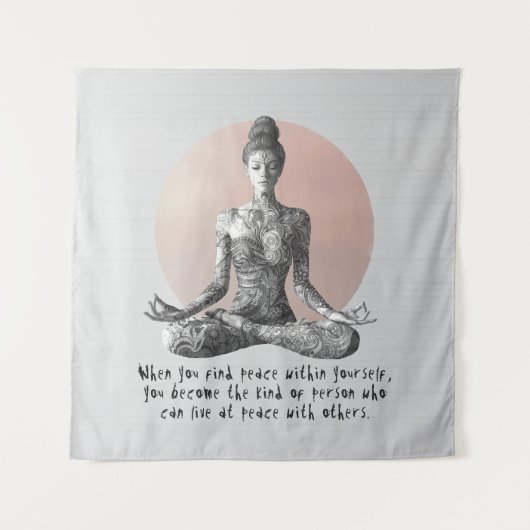 Reiki Master Lotus Pose Wandteppich (Vorderseite)
