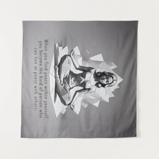 Reiki Master Lotus Pose Wandteppich (Vorderseite (Horizontal))