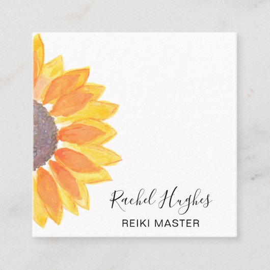 Reiki Master Minimal Business Card Quadratische Visitenkarte (Vorderseite)