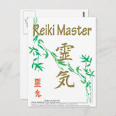 Reiki Master Postkarte (Vorne/Hinten)