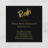 *~* Reiki Master Practitioner Energie Heiler Heilu Quadratische Visitenkarte (Rückseite)