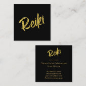 *~* Reiki Master Practitioner Energie Heiler Heilu Quadratische Visitenkarte (Vorne/Hinten)