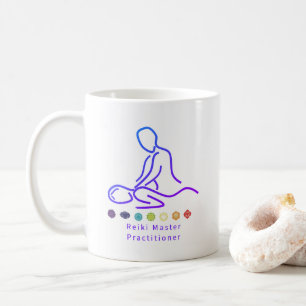 Reiki Master Practitioner Kontur White Kaffeetasse