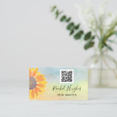 Reiki Master QR Code Farbige Visitenkarte (Stehend Vorderseite)