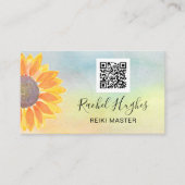 Reiki Master QR Code Farbige Visitenkarte (Vorderseite)