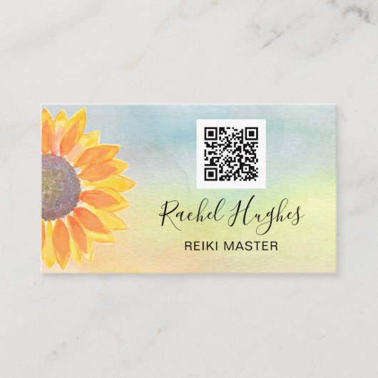 Reiki Master QR Code Farbige Visitenkarte (Vorderseite)