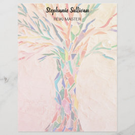 Reiki Master Rainbow Tree Personalized Briefbogen
