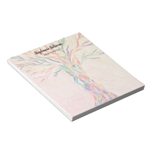 Reiki Master Rainbow Tree Personalized Notizblock (angewinkelt)