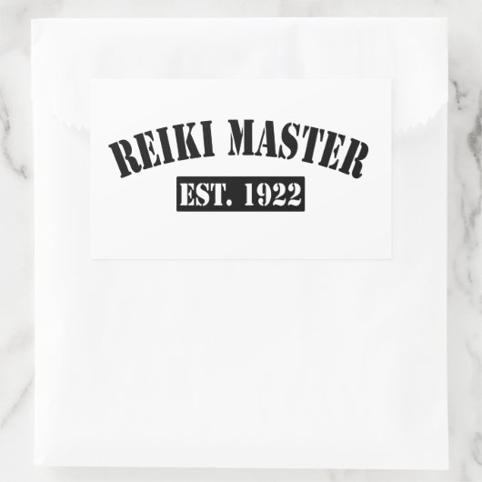Reiki Master Rechteckiger Aufkleber (Tasche)